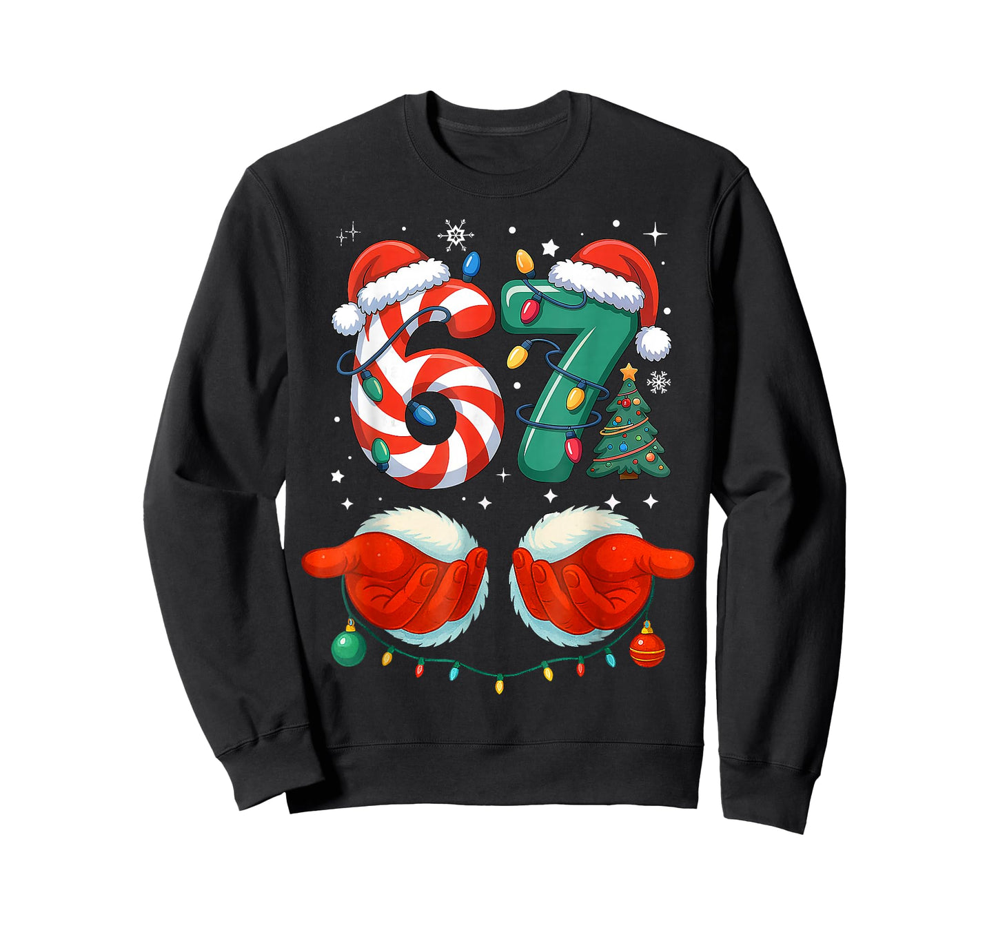 Six Seven 6 7 67 Christmas Funny T-Shirt