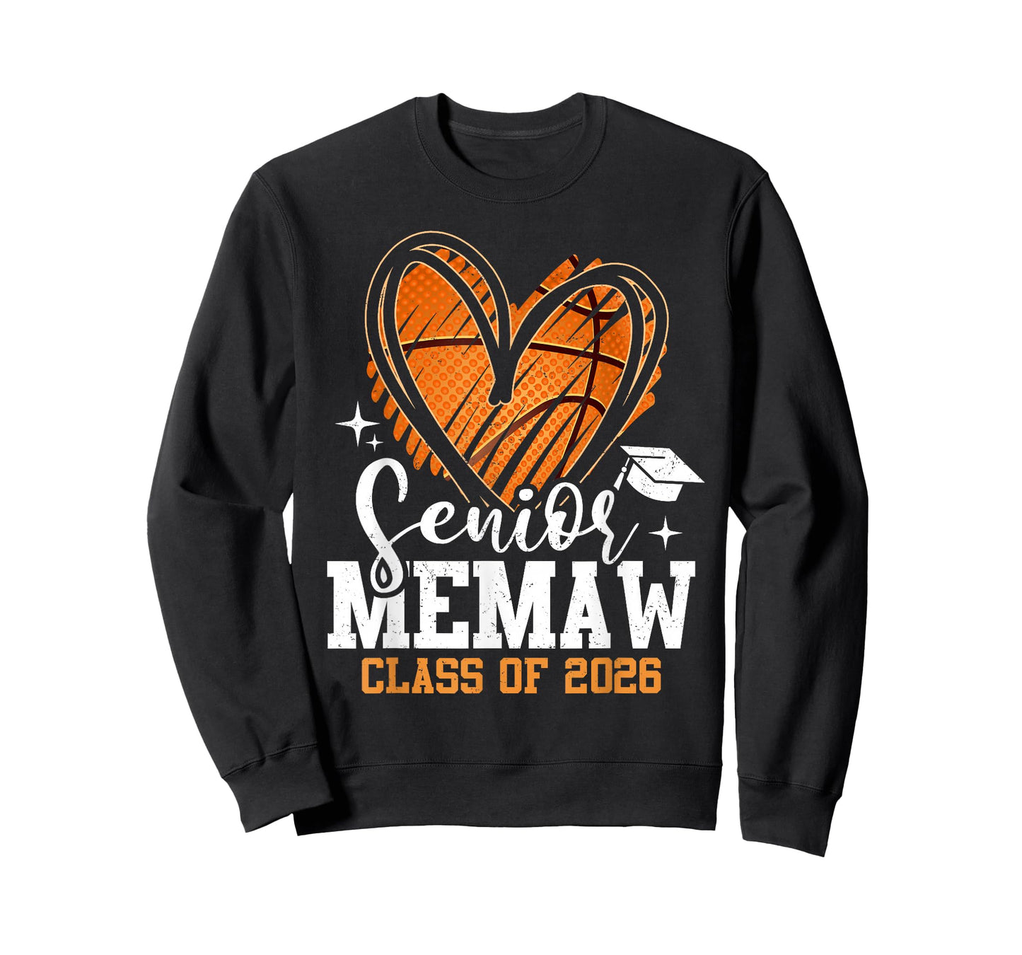 Senior Memaw Class of 2026 Basketball Graduation Heart T-Shirt
