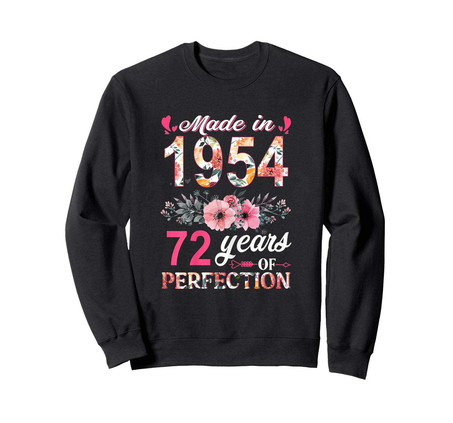 Made in 1954 Floral 72 Year Old 72th Birthday Gifts Women T-Shirt