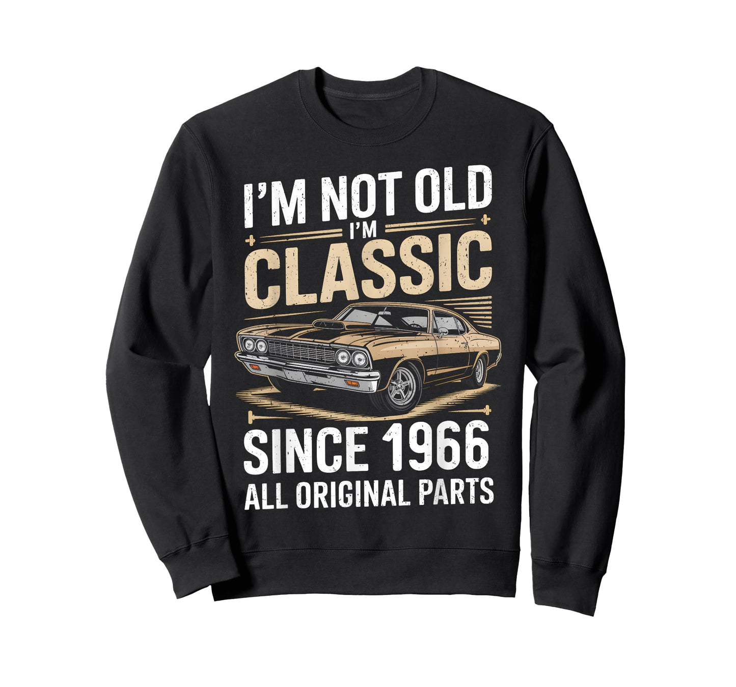 Funny 60th Birthday Classic Vintage Car Men 1966 Birthday T-Shirt
