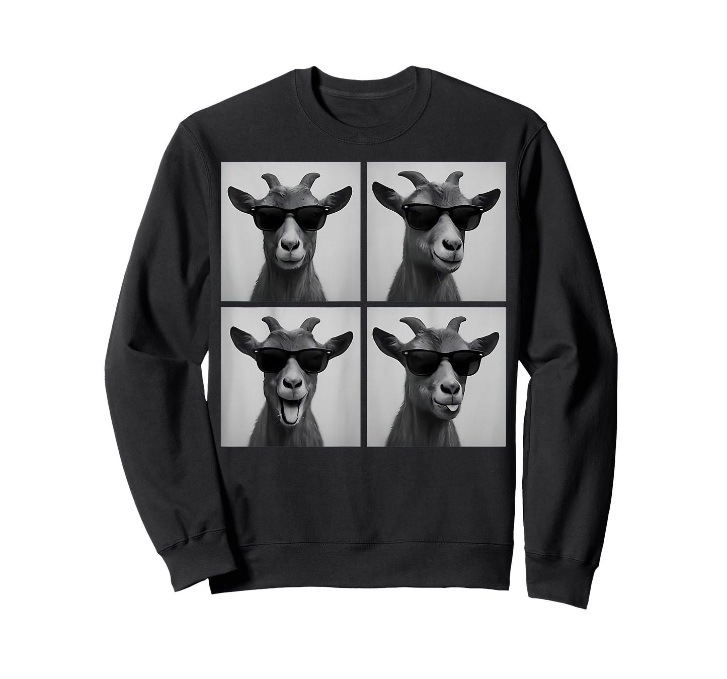 Funny Goat Face Photobooth Cool Goat Selfie with Sunglasses T-Shirt