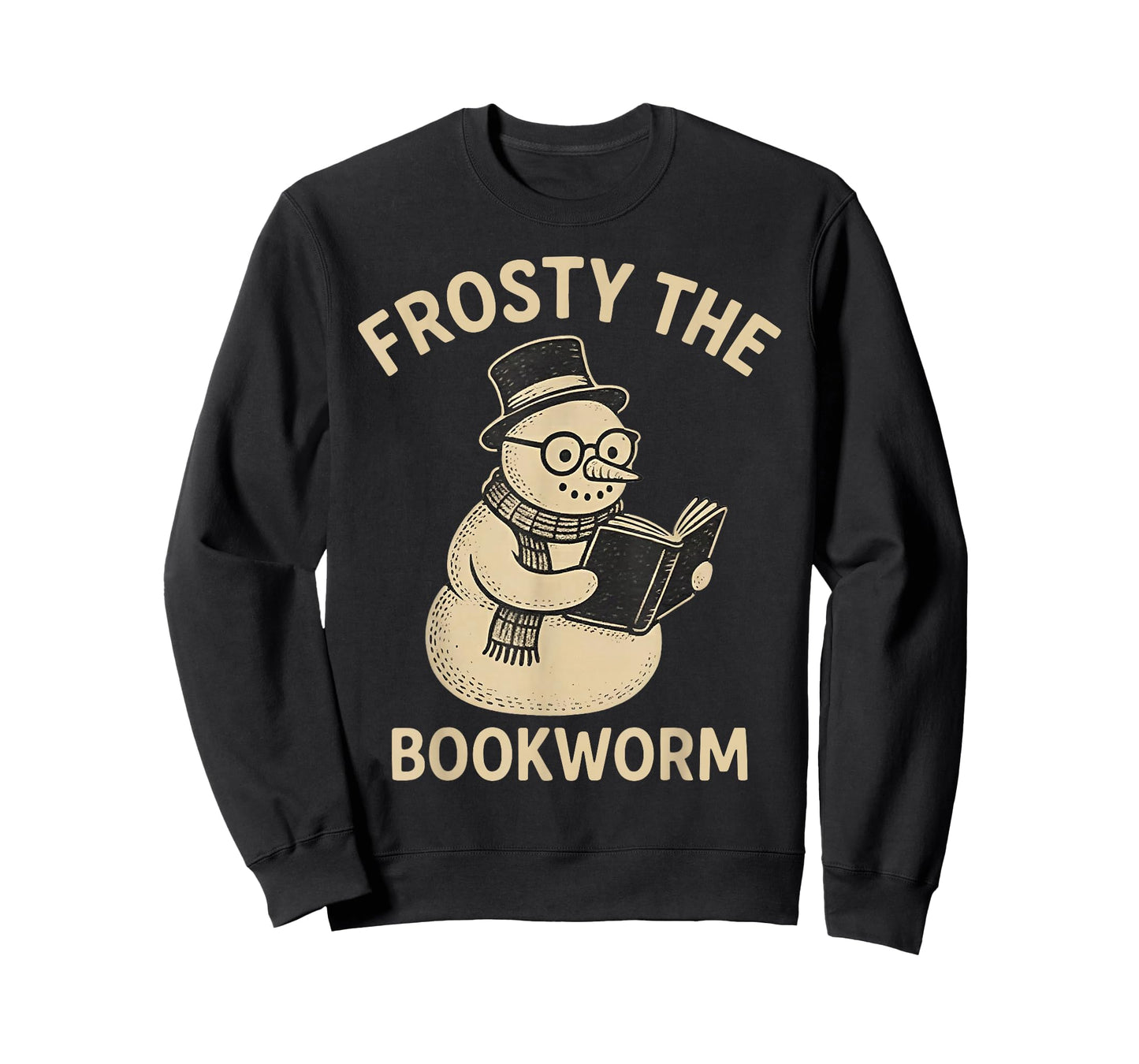 Frosty The Bookworm Snowman Reading T-Shirt