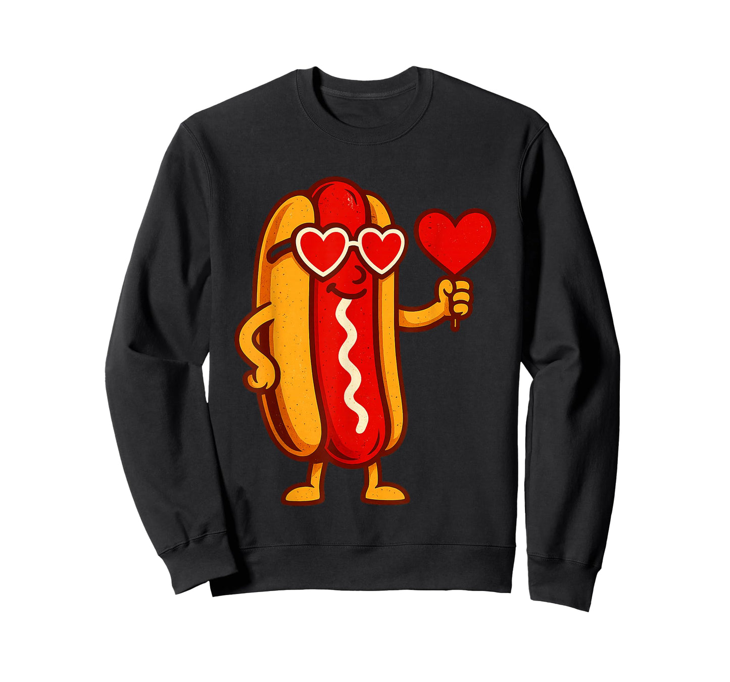 Heart Hot Dog Cute Sausage Bun Valentines Day Food Lover T-Shirt