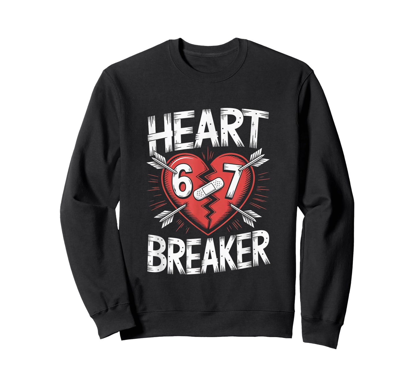 Heart Breaker 67 SEIS Siete Skate Valentine Six Seven Meme T-Shirt
