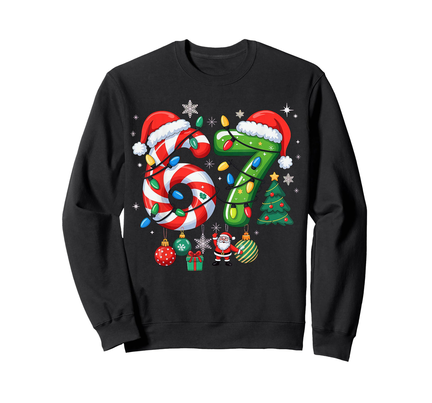 Meme 6 7 Christmas Matching Outfit Six Seven Trendy T-Shirt