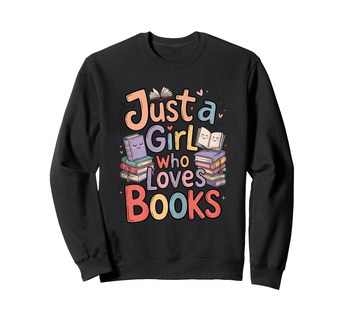 Just a Girl Who Loves Books Bookish Readers Book Lover Girls T-Shirt