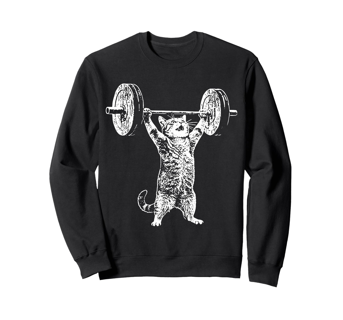 Vintage Retro Weight Lifting Gym Cat Deadlift Funny T-Shirt