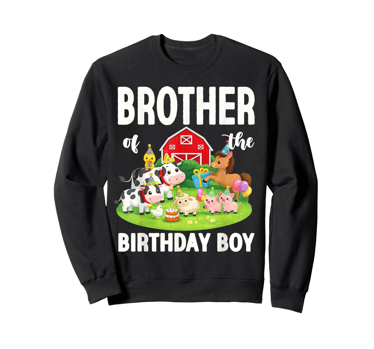 Brother of The Birthday Boy Farm Animal Bday Party T-Shirt