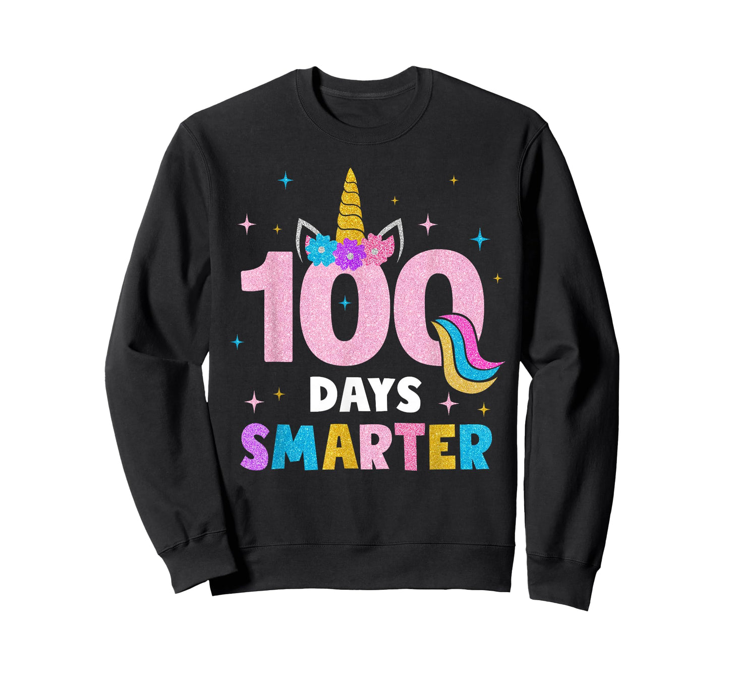 100th Day of School Unicorn 100 Days Smarter Kindergarten T-Shirt