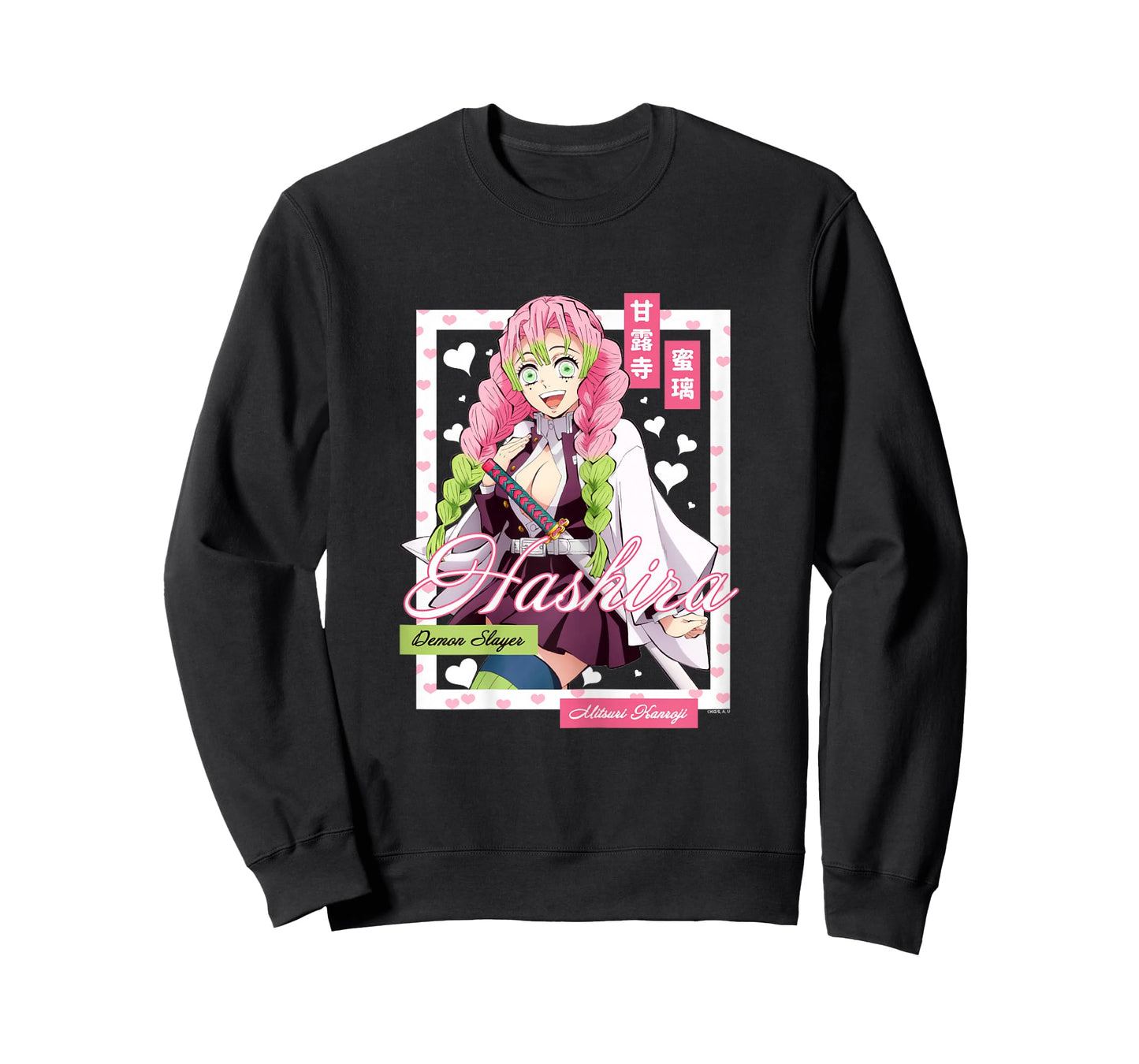 Demon Slayer: Kimetsu no Yaiba Mitsuri Kanroji Pink Heart T-Shirt