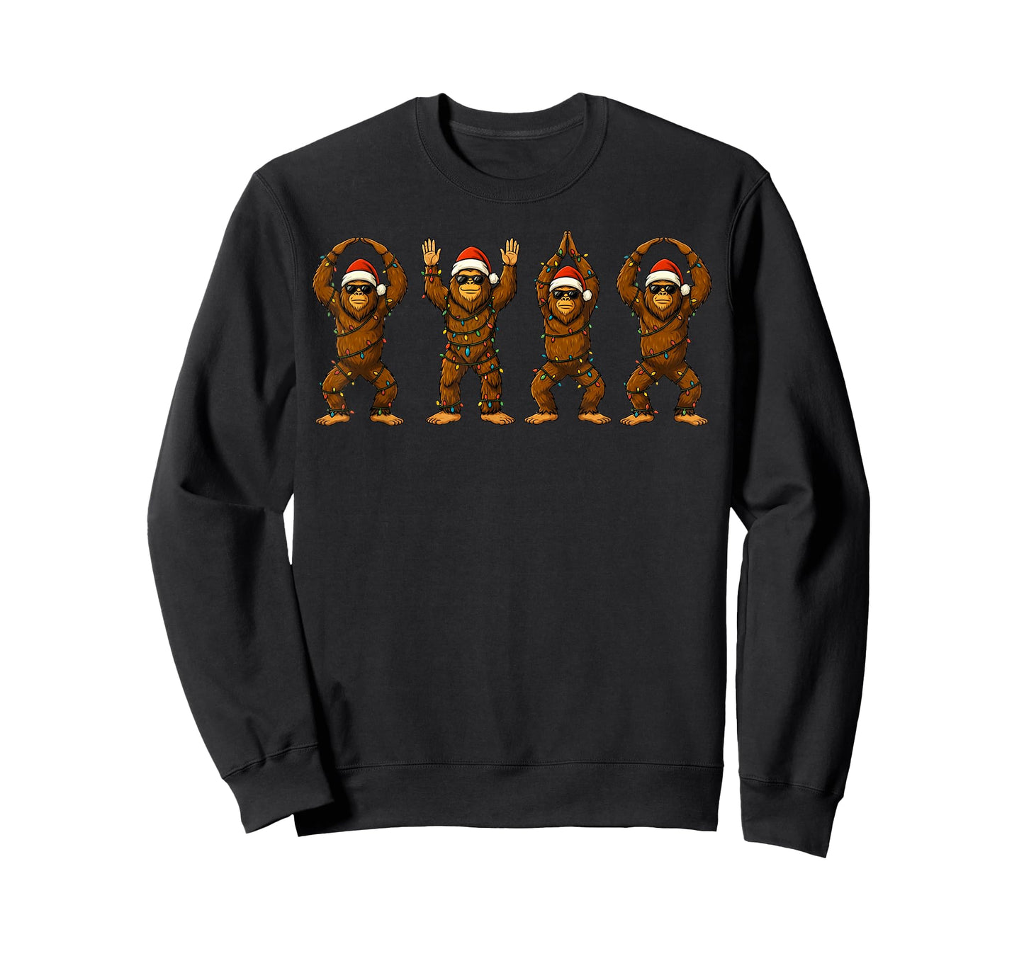 O-H-I-O Funny Bigfoot Ohio Vintage and Sasquatch Christmas T-Shirt
