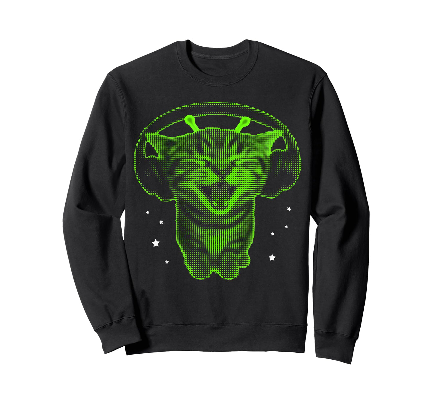Retro Alien Cat Meme Funny Cat Vintage Space Kitty T-Shirt