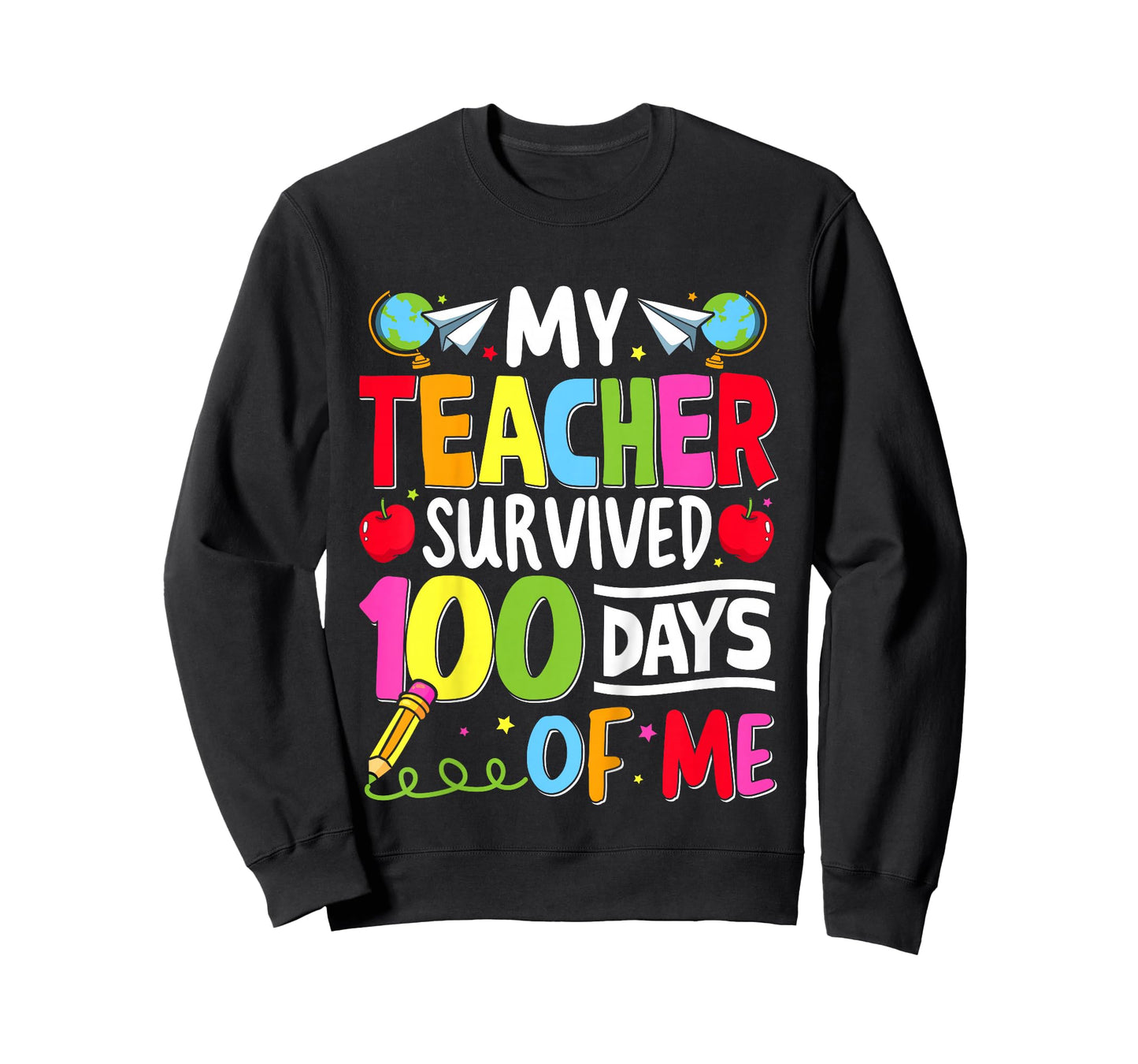 Kids 100th Day of School My Teacher Survived 100 Days of Me Boys T-Shirt