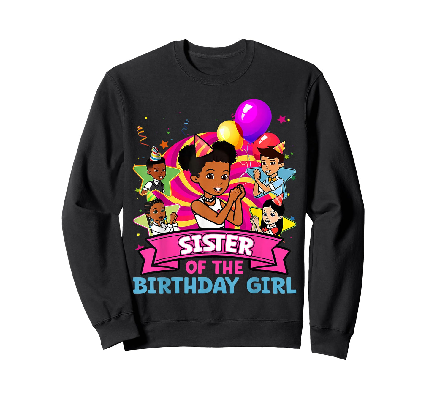 Sister of Birthday Girl Gracie Pink Doll Family Decorations T-Shirt