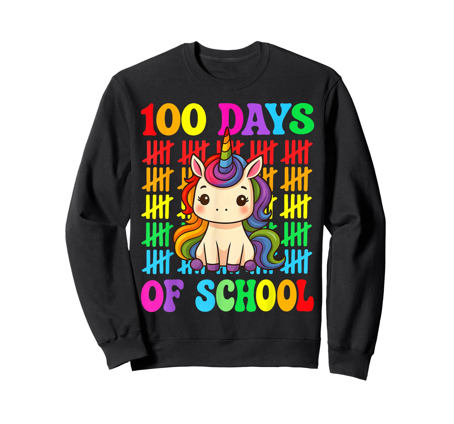 100 Days of School Unicorn Girls Teacher 100th Day of School T-Shirt