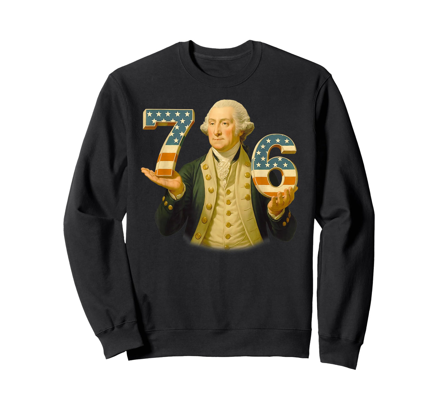 Funny Vintage Reverse 67 Meme 76 George Washington USA T-Shirt