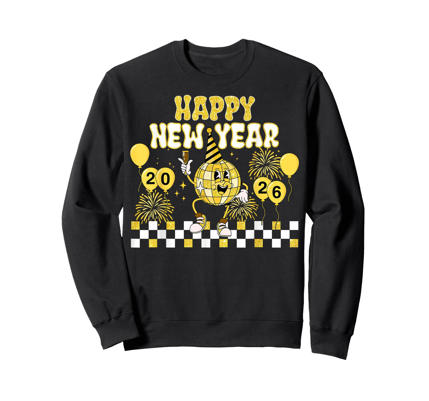 New Year's Eve Hello 2026 Happy New Year 2026 Disco Ball T-Shirt