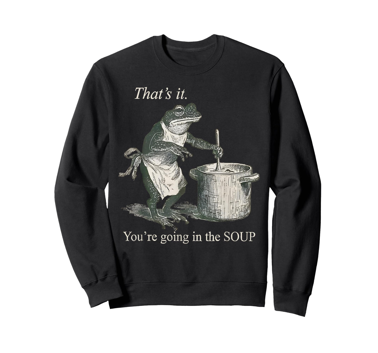 Vintage Frog That's It You're Going in The Soup Funny Witch T-Shirt