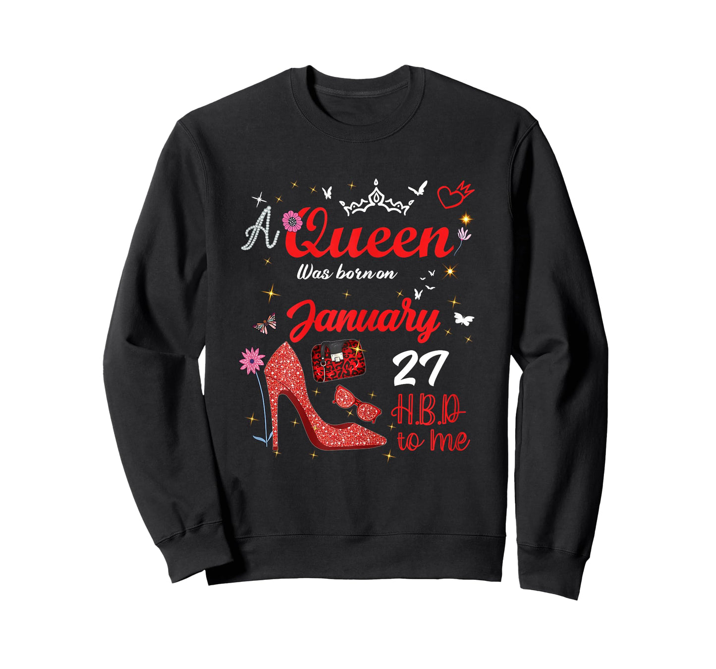 January 27 Birthday This Queen was Born on January 27th T-Shirt