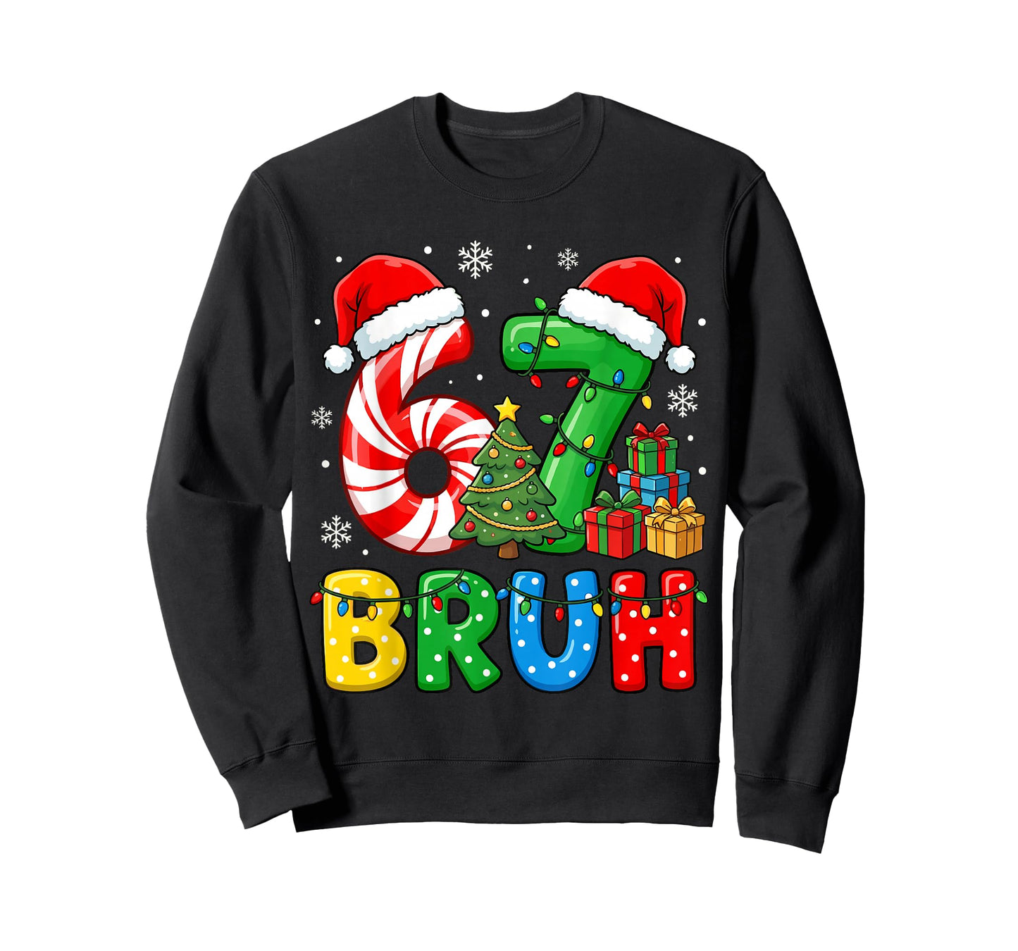 6 7 Pajamas Six Seven Matching Ugly Christmas 67 Gamer Meme T-Shirt