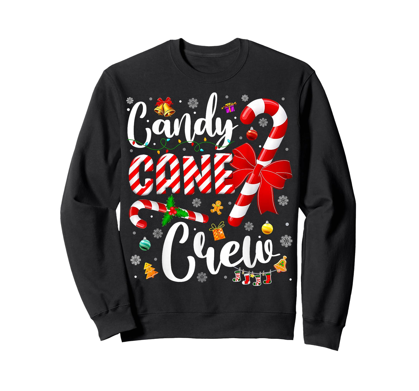 Candy Cane Crew Christmas Xmas Love Candy Boys Girls Kids T-Shirt