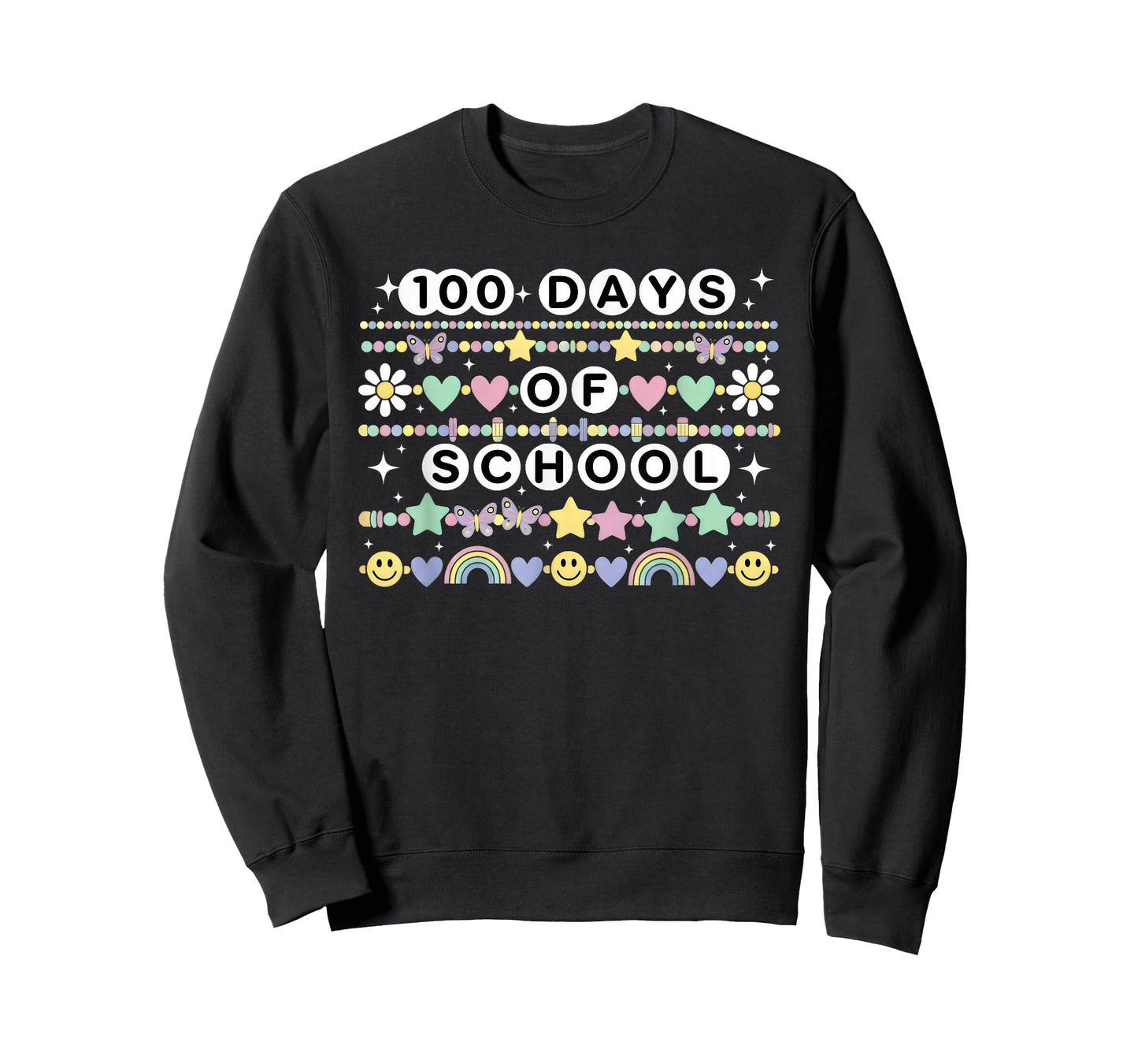 100 Days of School Friendship Bracelets Girls Kids Students T-Shirt