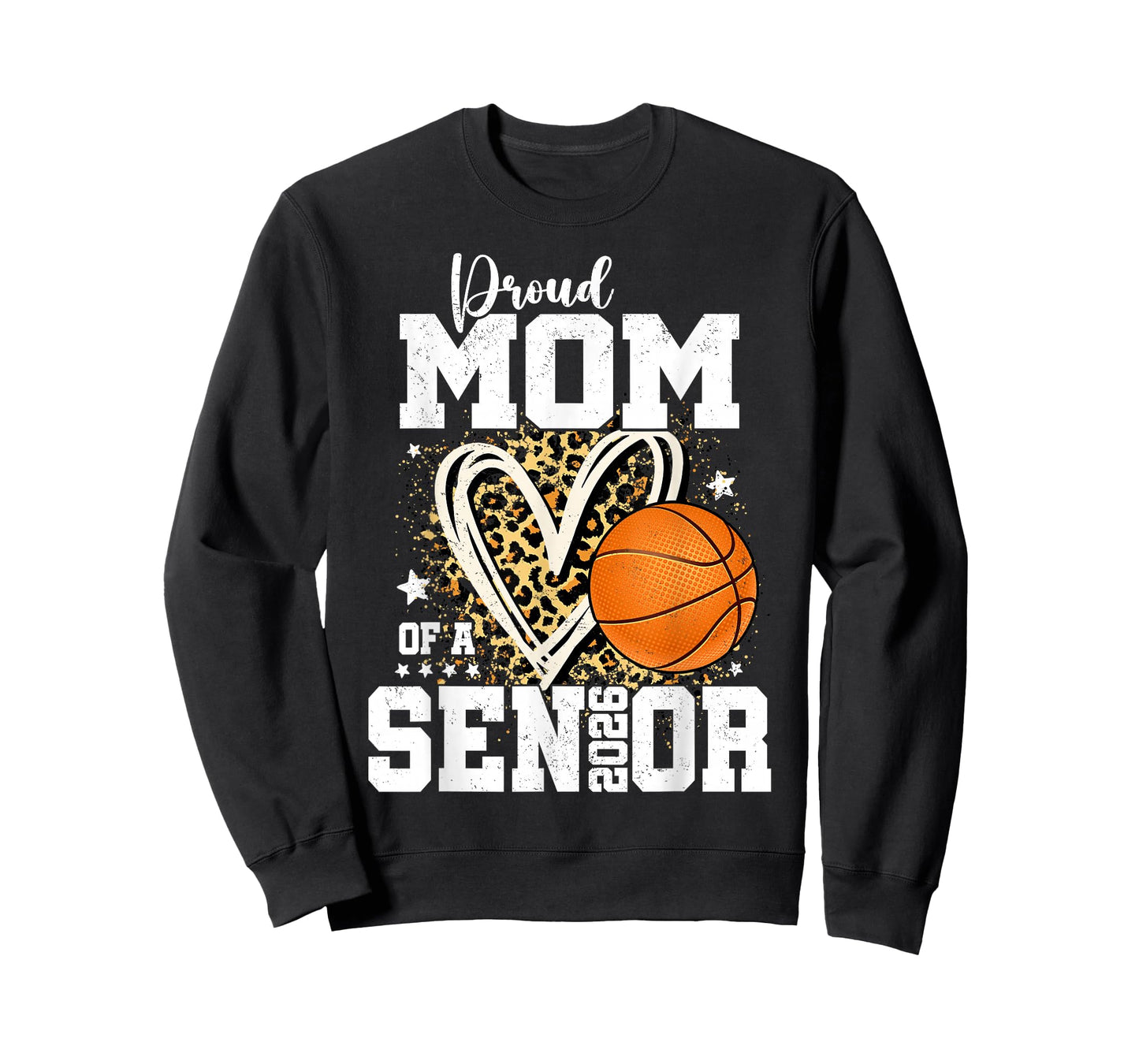 Proud Mom of A 2026 Senior Basketball Graduation Leopard T-Shirt