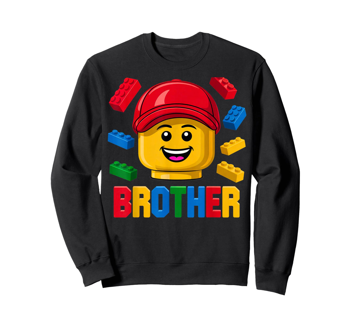 Family Brother Master Builder Building Brick Blocks Boy Kids T-Shirt