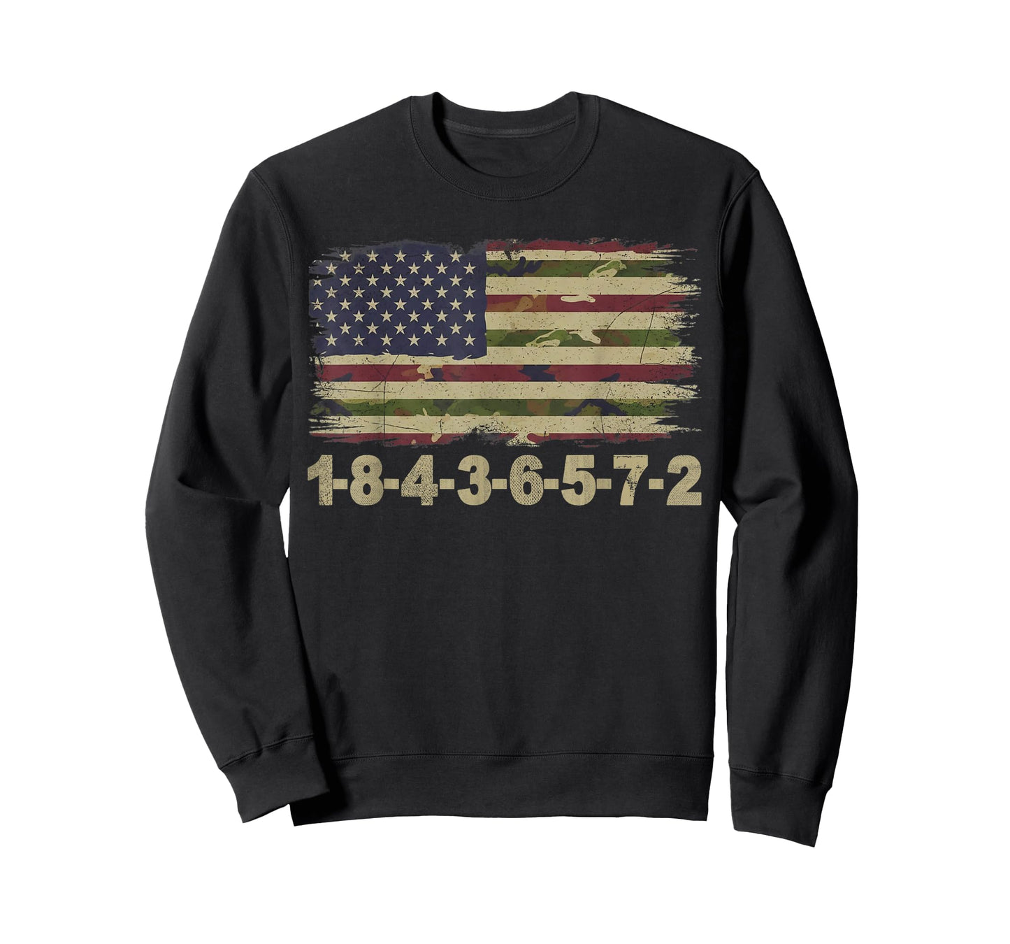 USA Flag 18436572 Firing Order Small Block Engine V8 Block T-Shirt