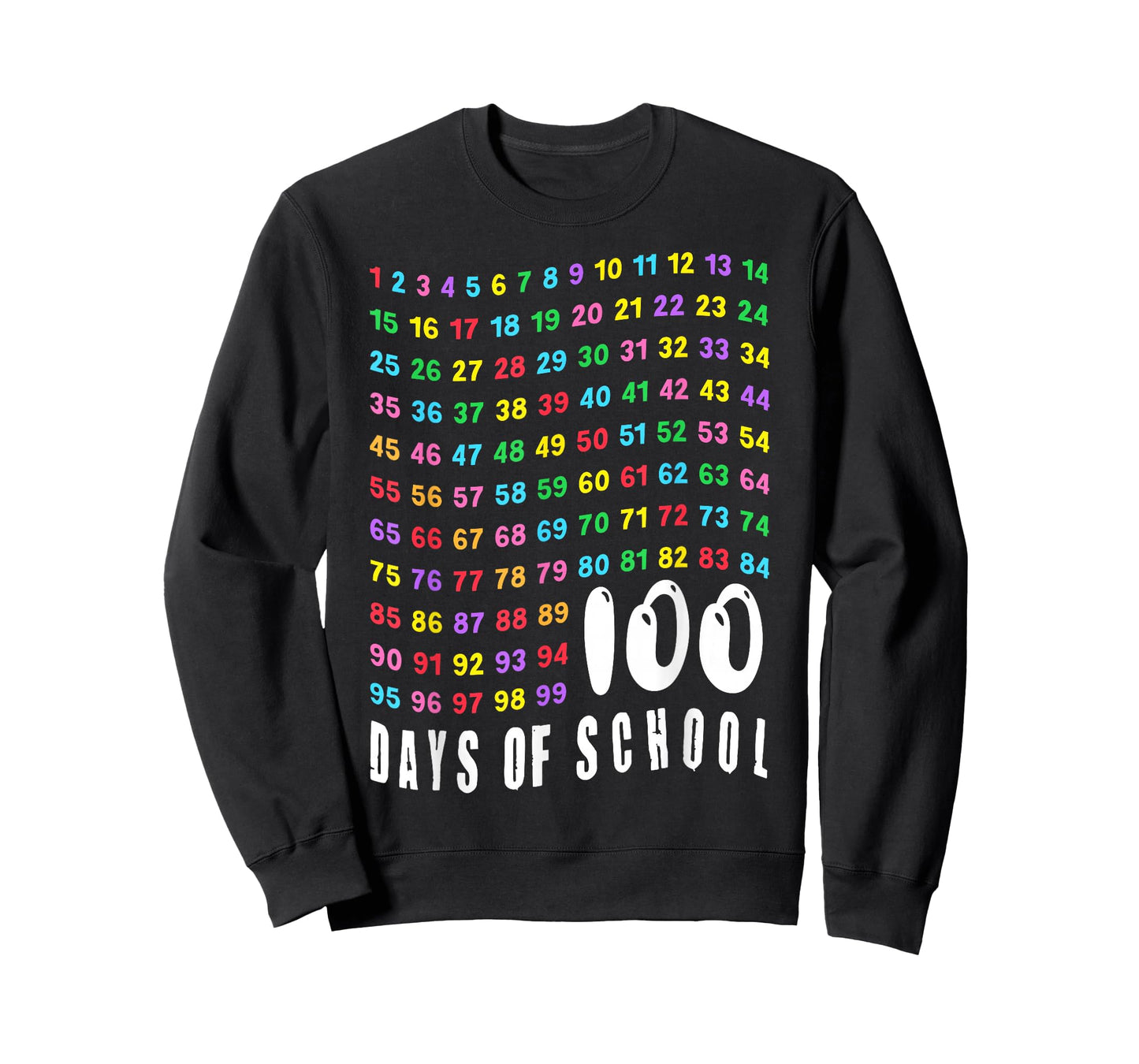 100th Day of School Math Teachers Kids Counting Numbers 100 T-Shirt