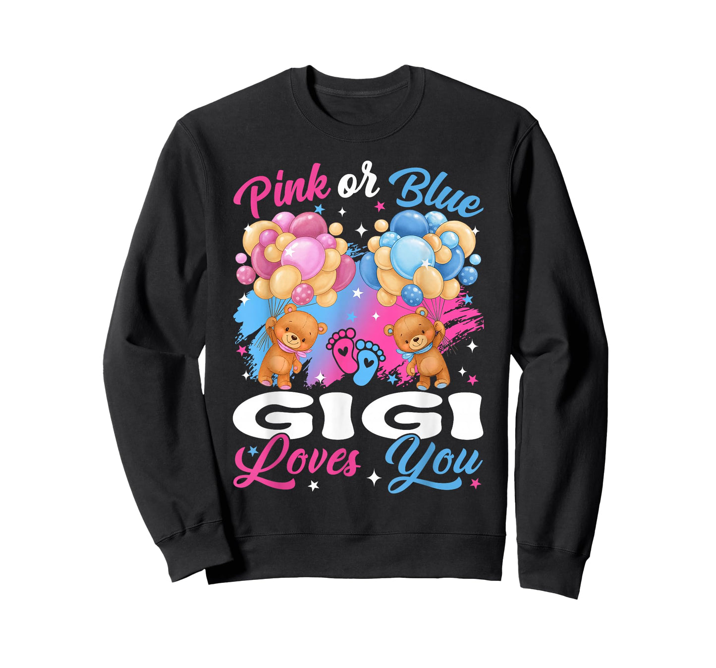 Bears Pink Or Blue Gigi Loves You Gender Reveal T-Shirt