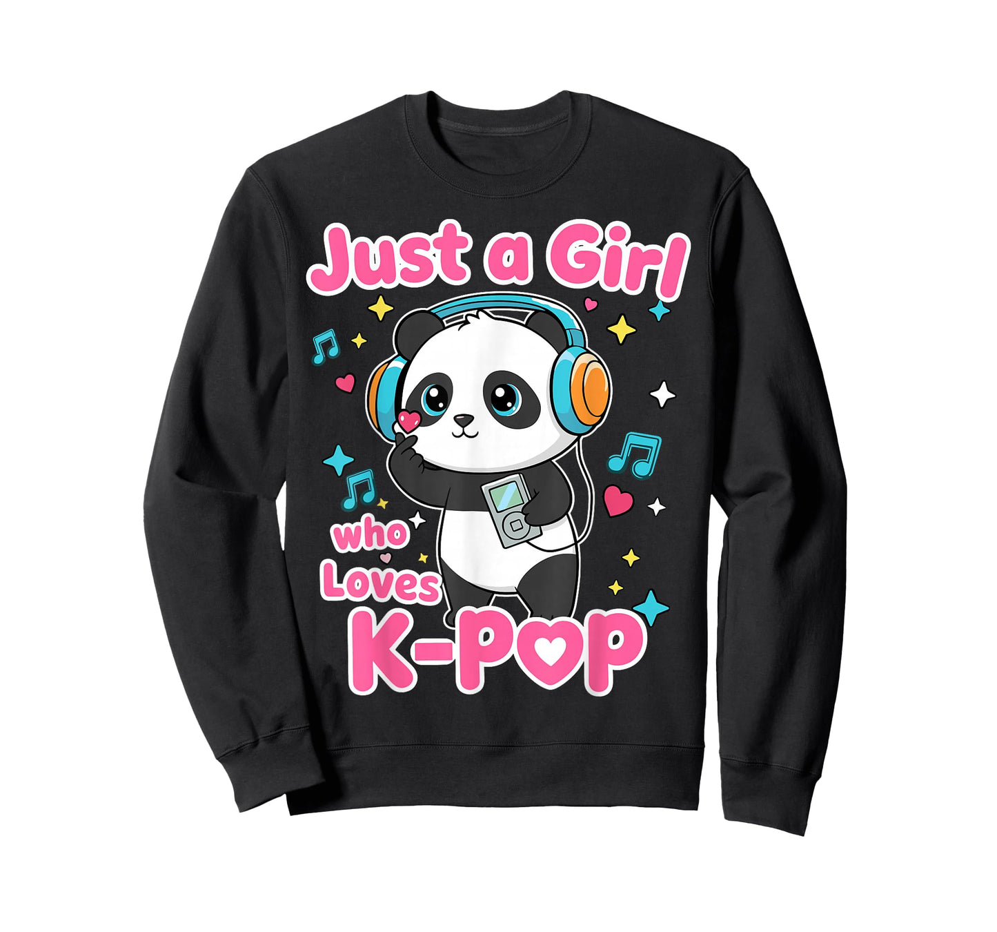 Just A Girl Who Loves K-Pop Cute Panda T-Shirt