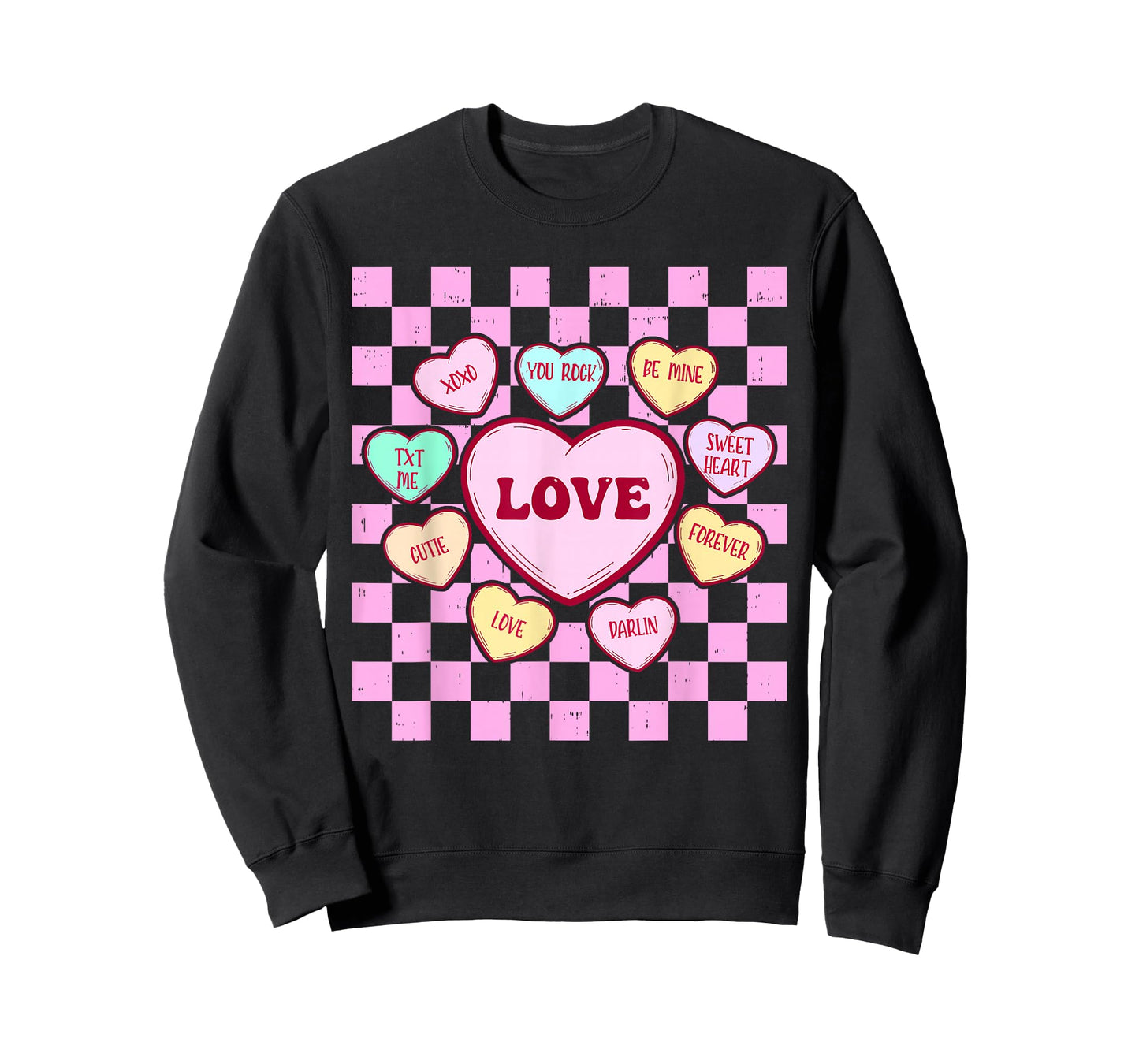 Cute Heart Love Valentines Day for Men Women Teachers Kids T-Shirt