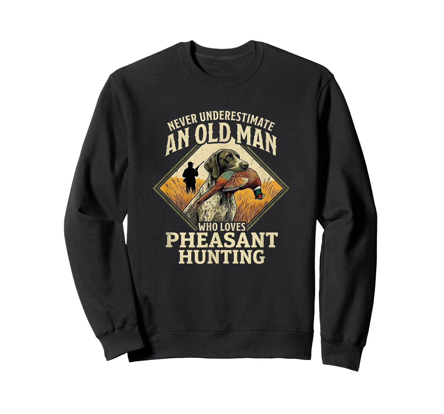 Never Underestimate an Old Man Who Loves Pheasant Hunting T-Shirt