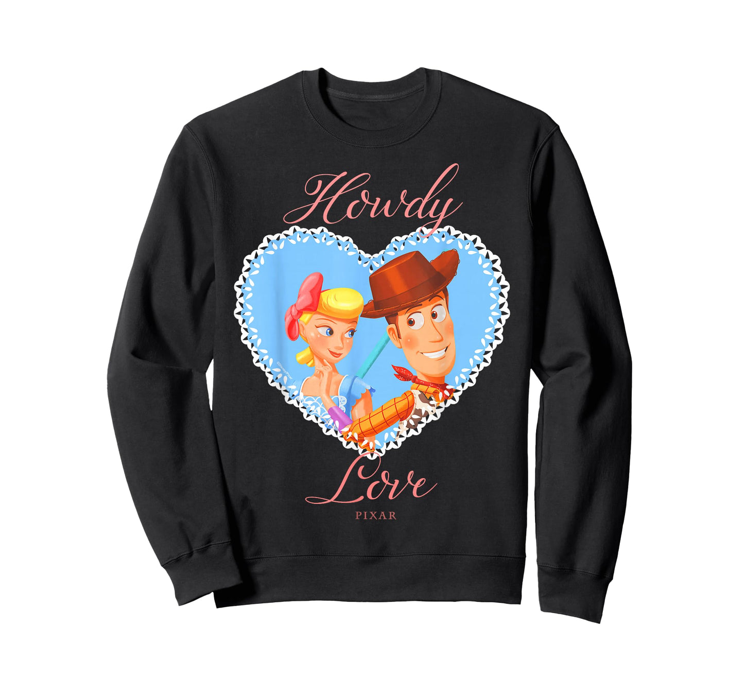 Disney Pixar Toy Story Woody & Bo Peep Howdy Love Heart T-Shirt