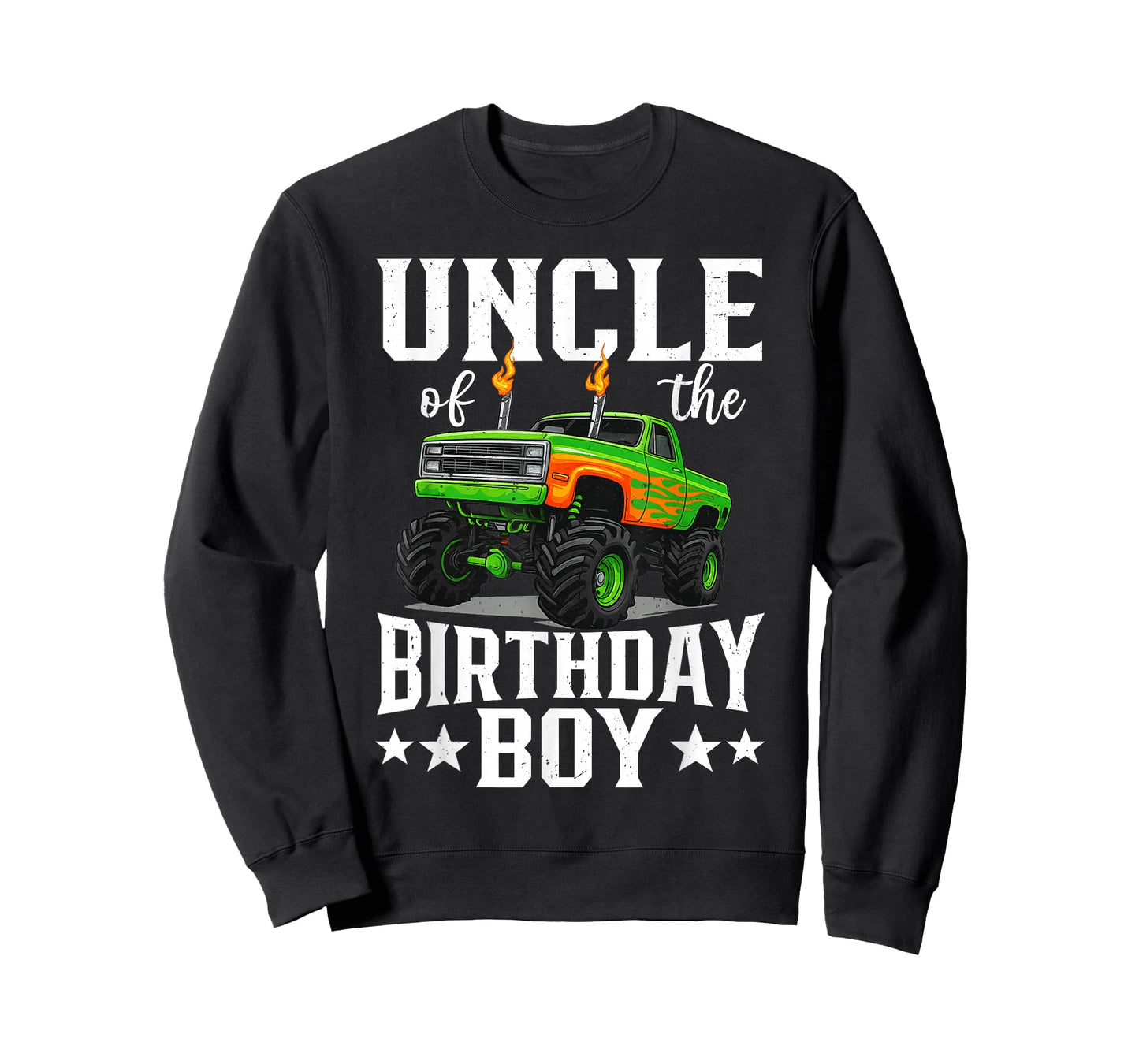 Uncle of The Birthday Boy Monster Truck Family T-Shirt