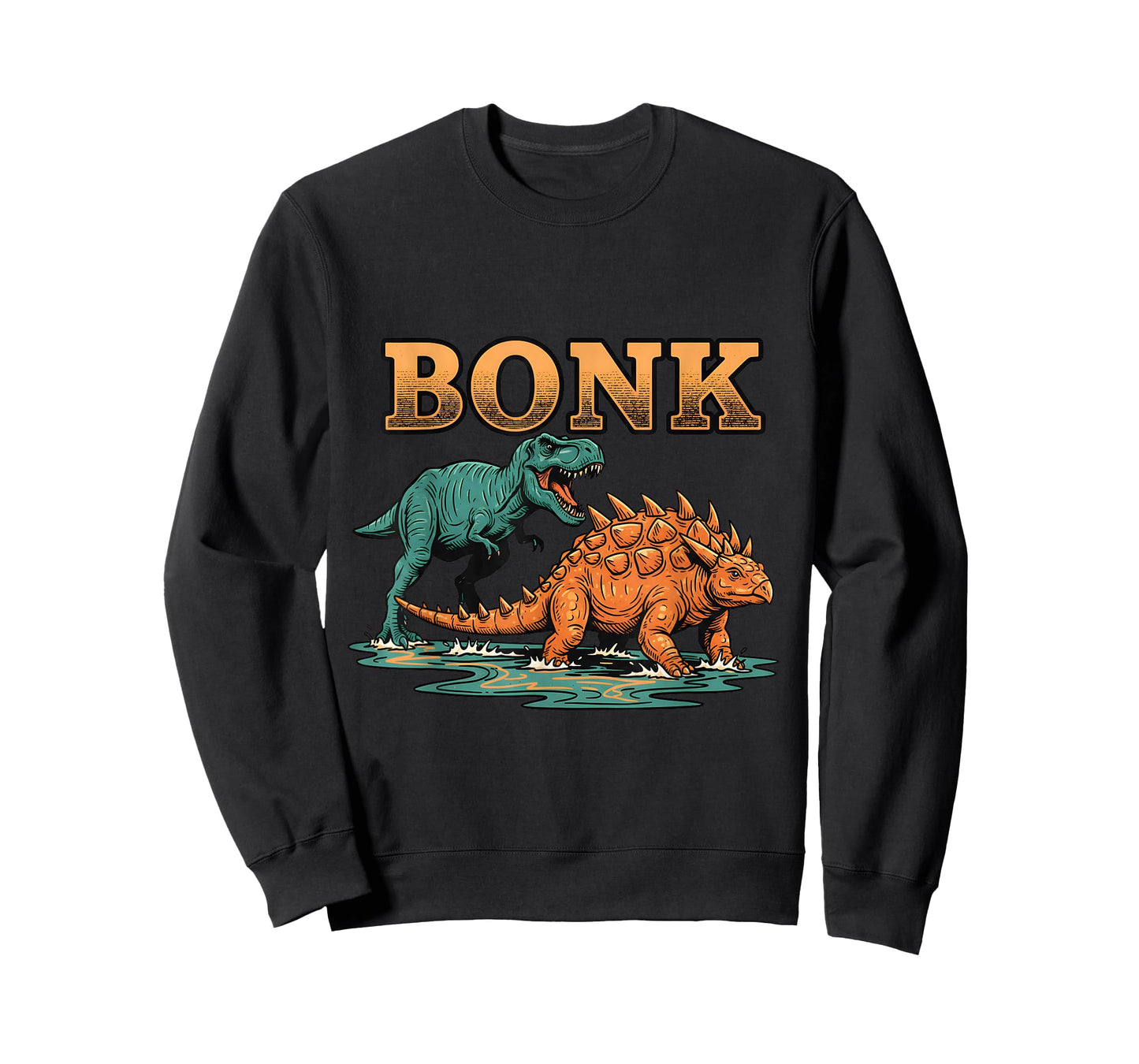 Bonk Dinosaur Funny Prehistoric Humor Design T-Shirt