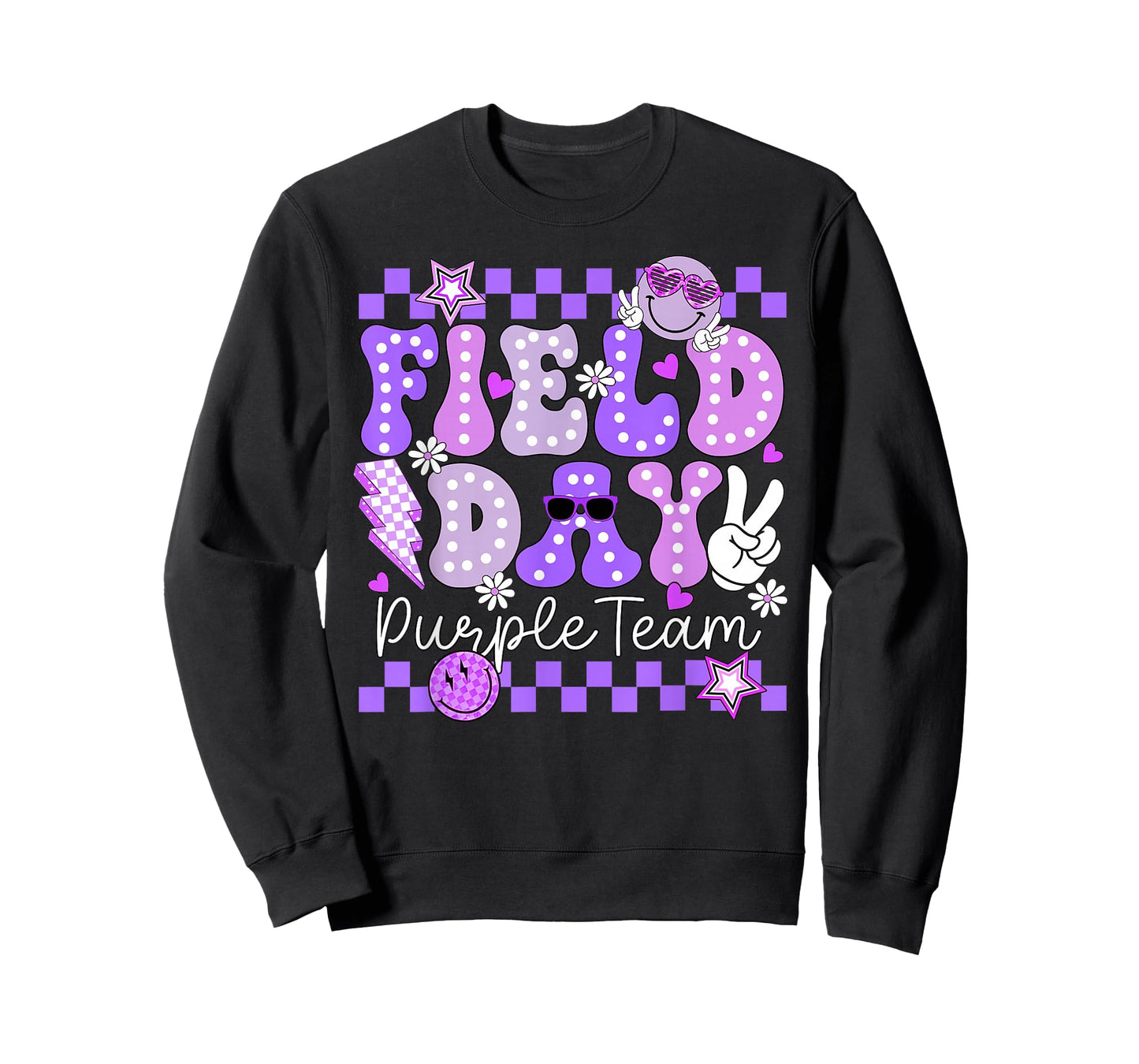 Funny Field Day Purple Team Field Trip Matching Teacher Kids T-Shirt