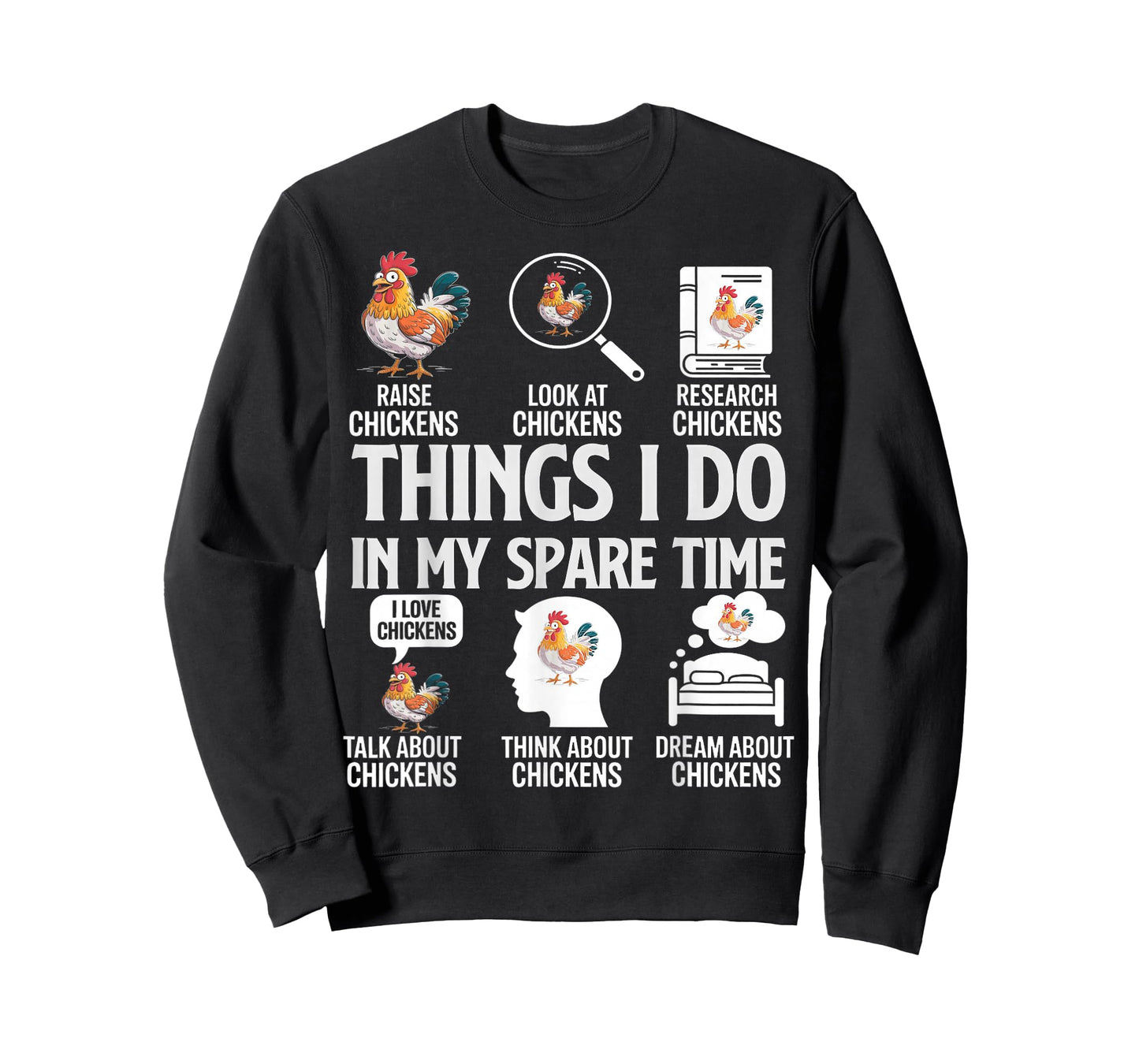 Funny Things I Do in My Spare Time Funny Farmar Farm Chicken T-Shirt