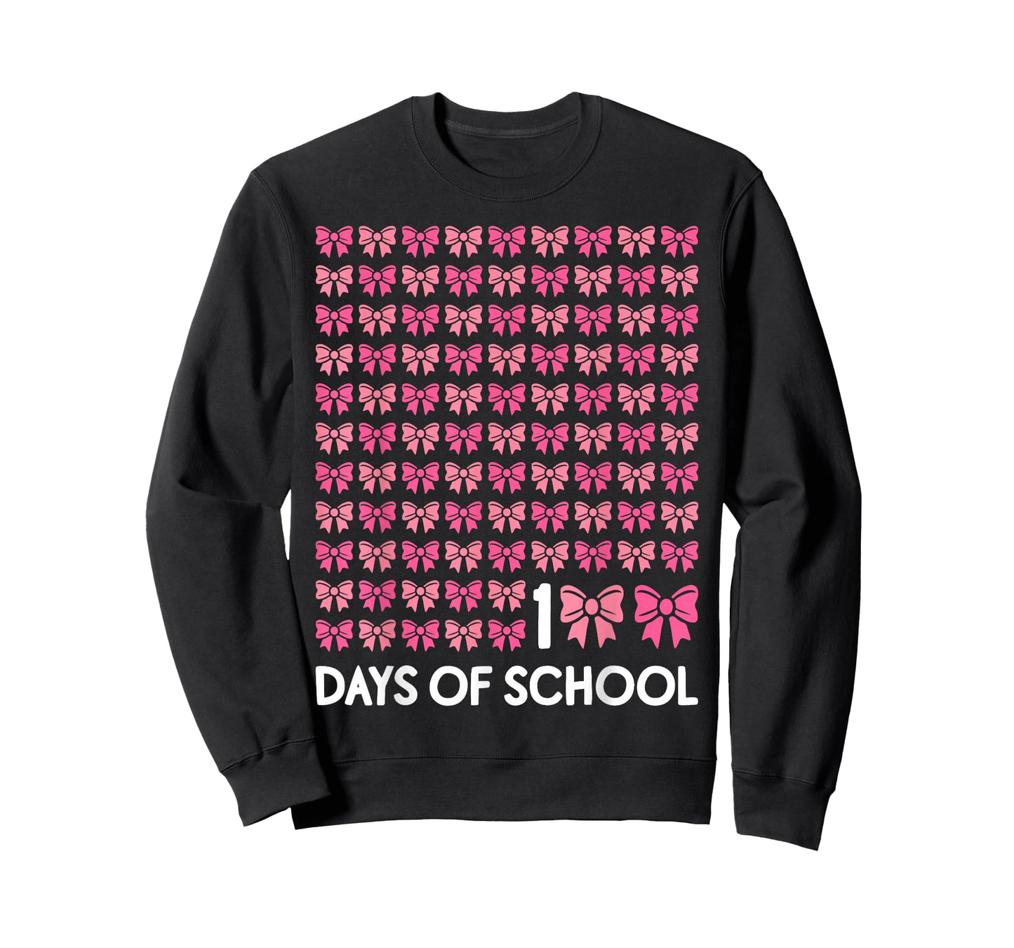 100 Days of School Girls Coquette Bow 100th Day of School T-Shirt