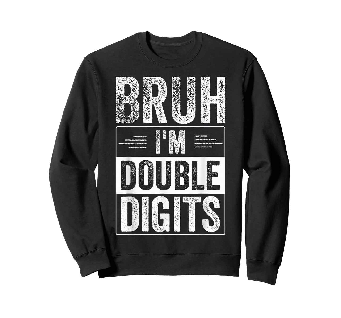 Funny Boy 10th Birthday Bruh I'm Double Digits 10 Year Old T-Shirt