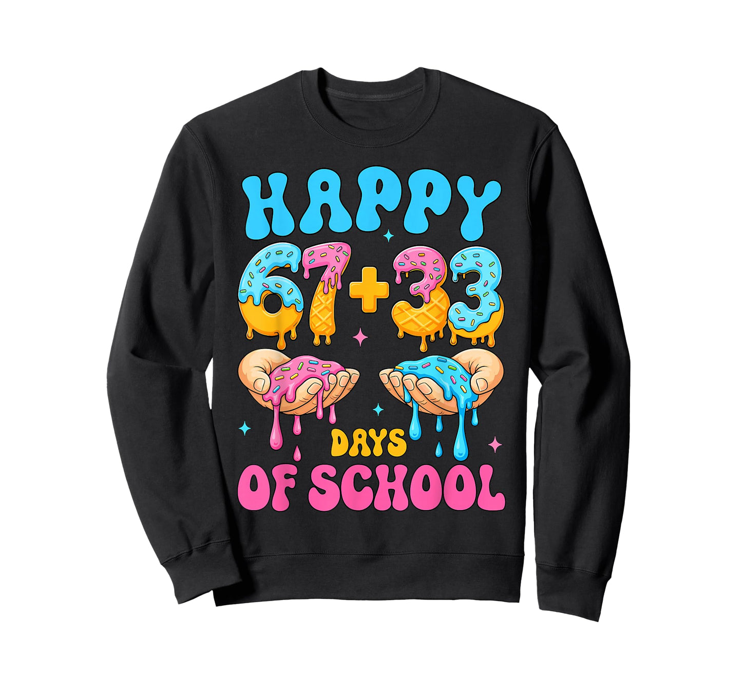 67 + 33 Days of School 100th Day of School Kids Boys Girls T-Shirt
