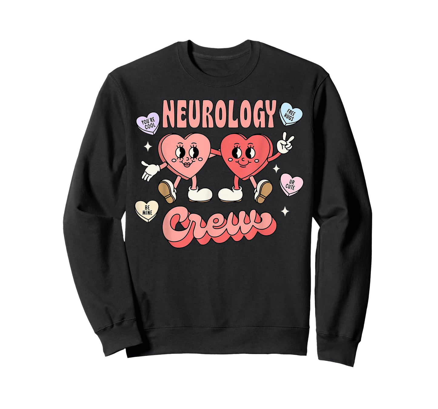 Neurology Crew Candy Heart Valentine Neuro Nurse Trauma ICU T-Shirt