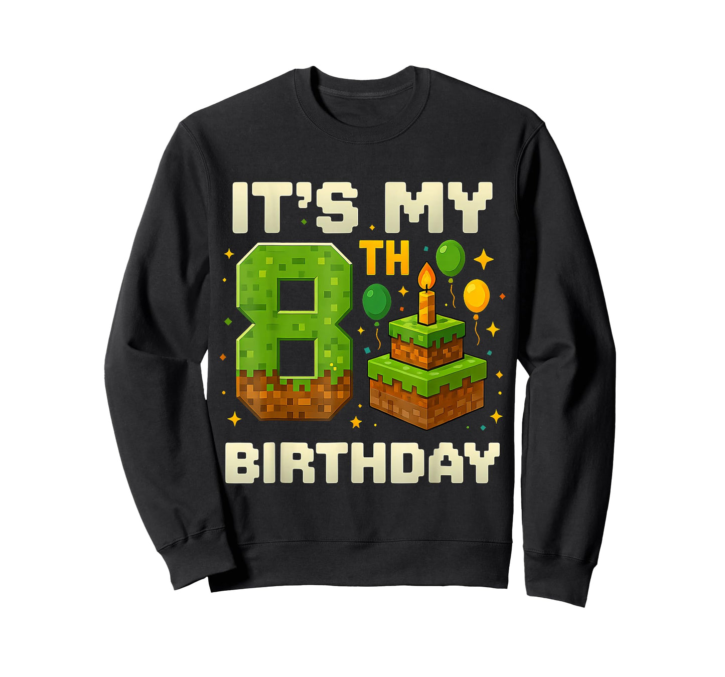 Birthday Boy Shirt It's My 8th Birthday Video Game Pixel T-Shirt