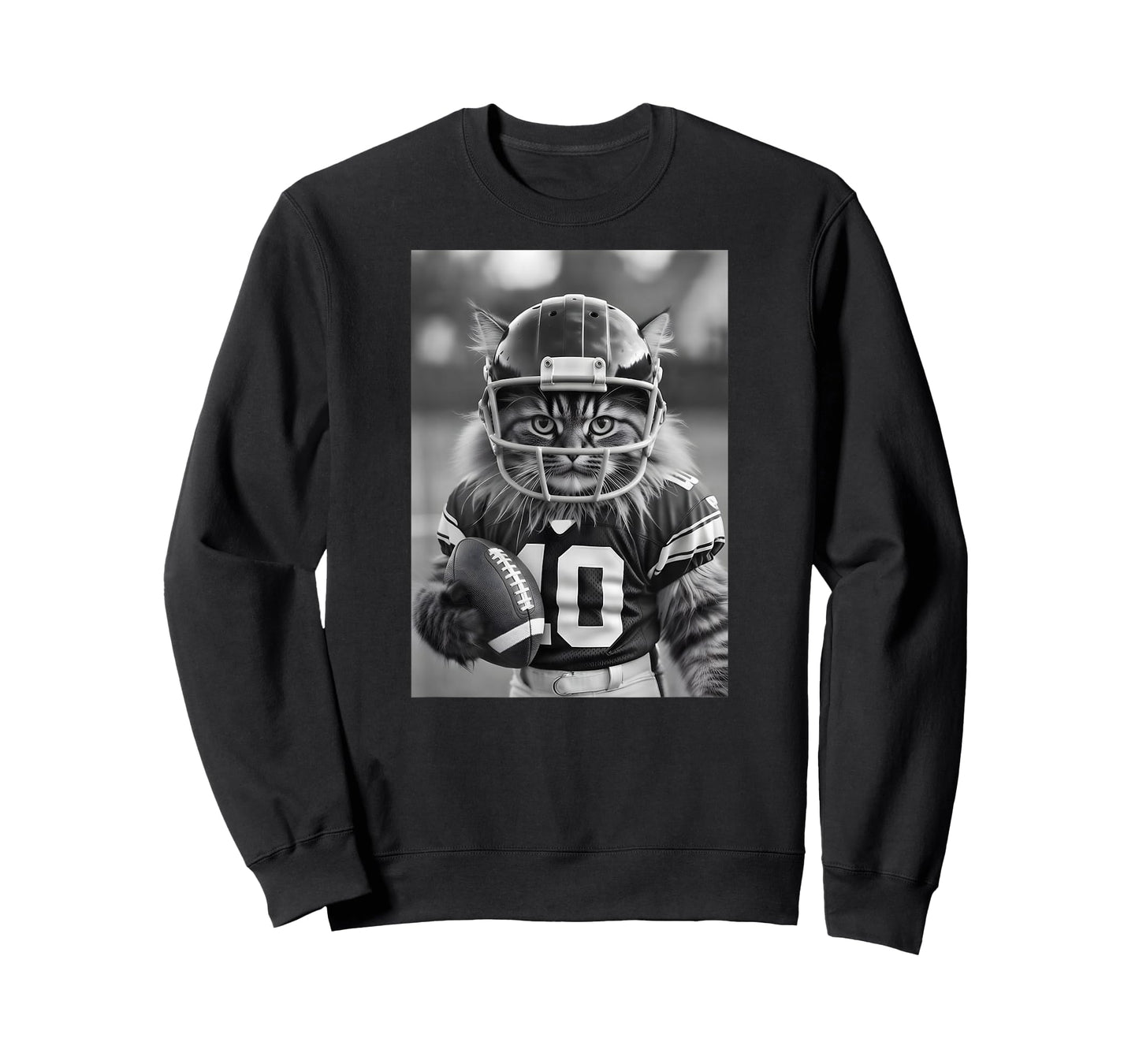 Funny Football Cat American Football Cat Player T-Shirt