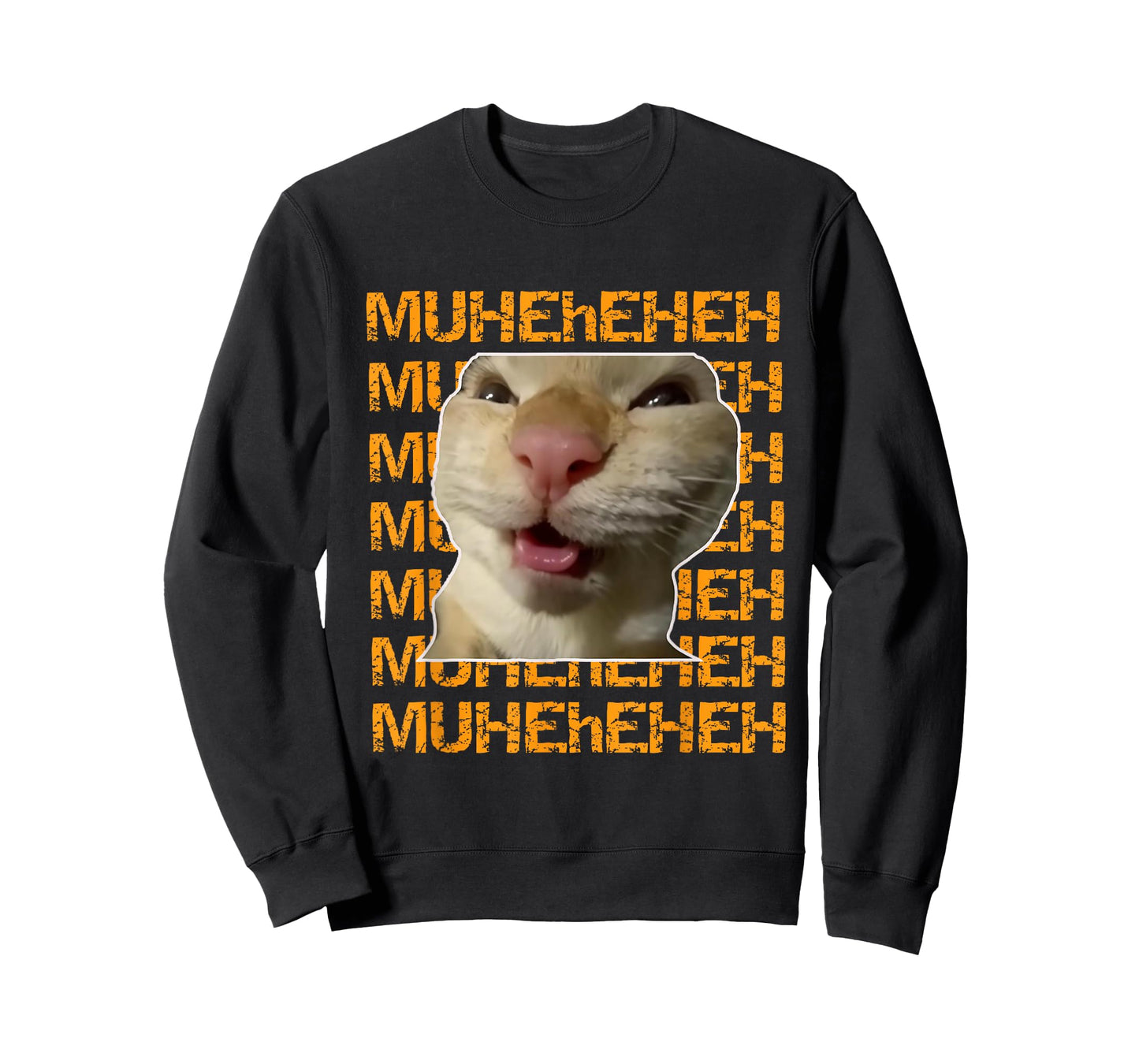 Funny Laughing Cat Meme Design Muheheheh Muhehehe Muheheh T-Shirt