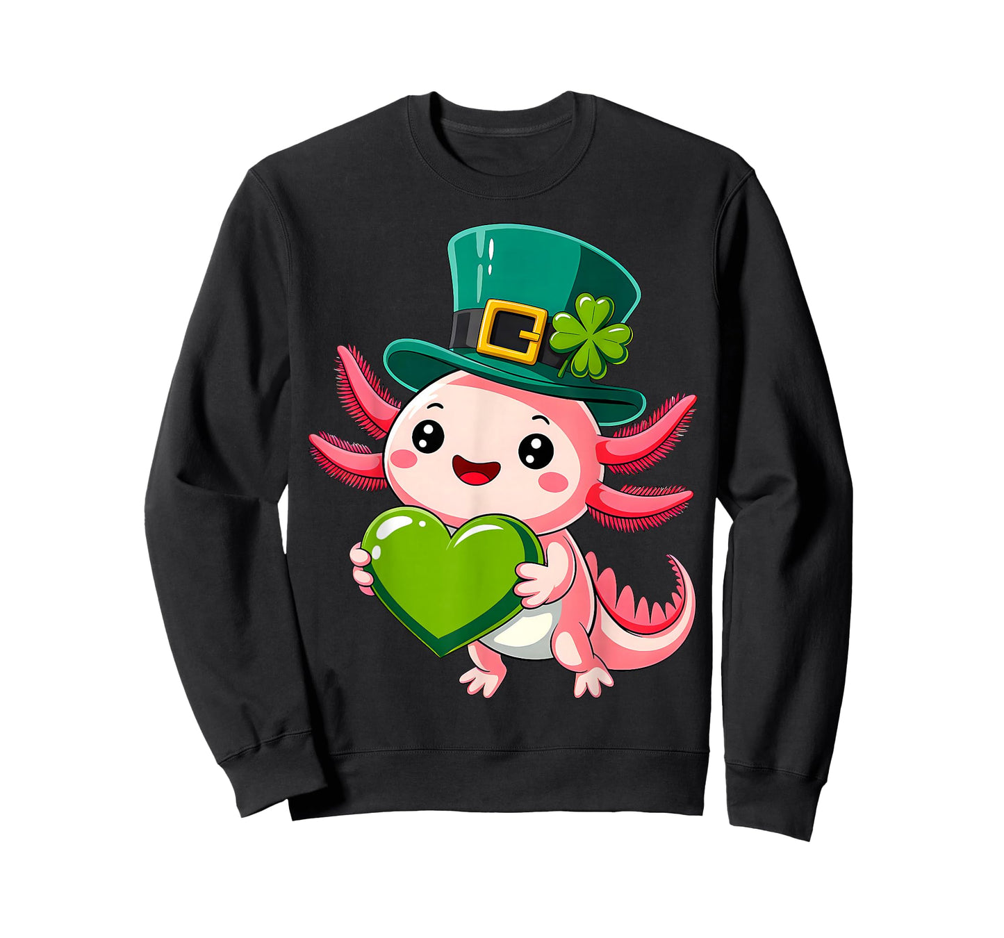 Axolotl Saint Patricks Day Boys Girls Axolotl St Patrick Day T-Shirt