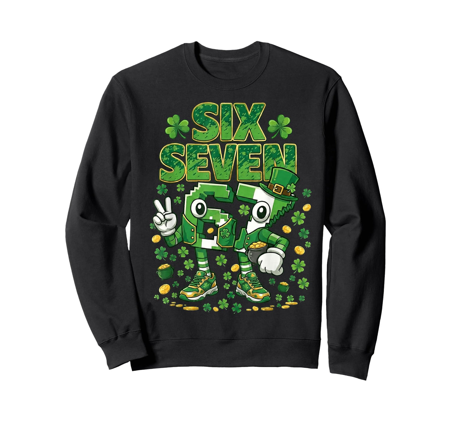 St Patricks Day 67 Boys Kid Irish Shamrock St Pattys Day 6 7 T-Shirt