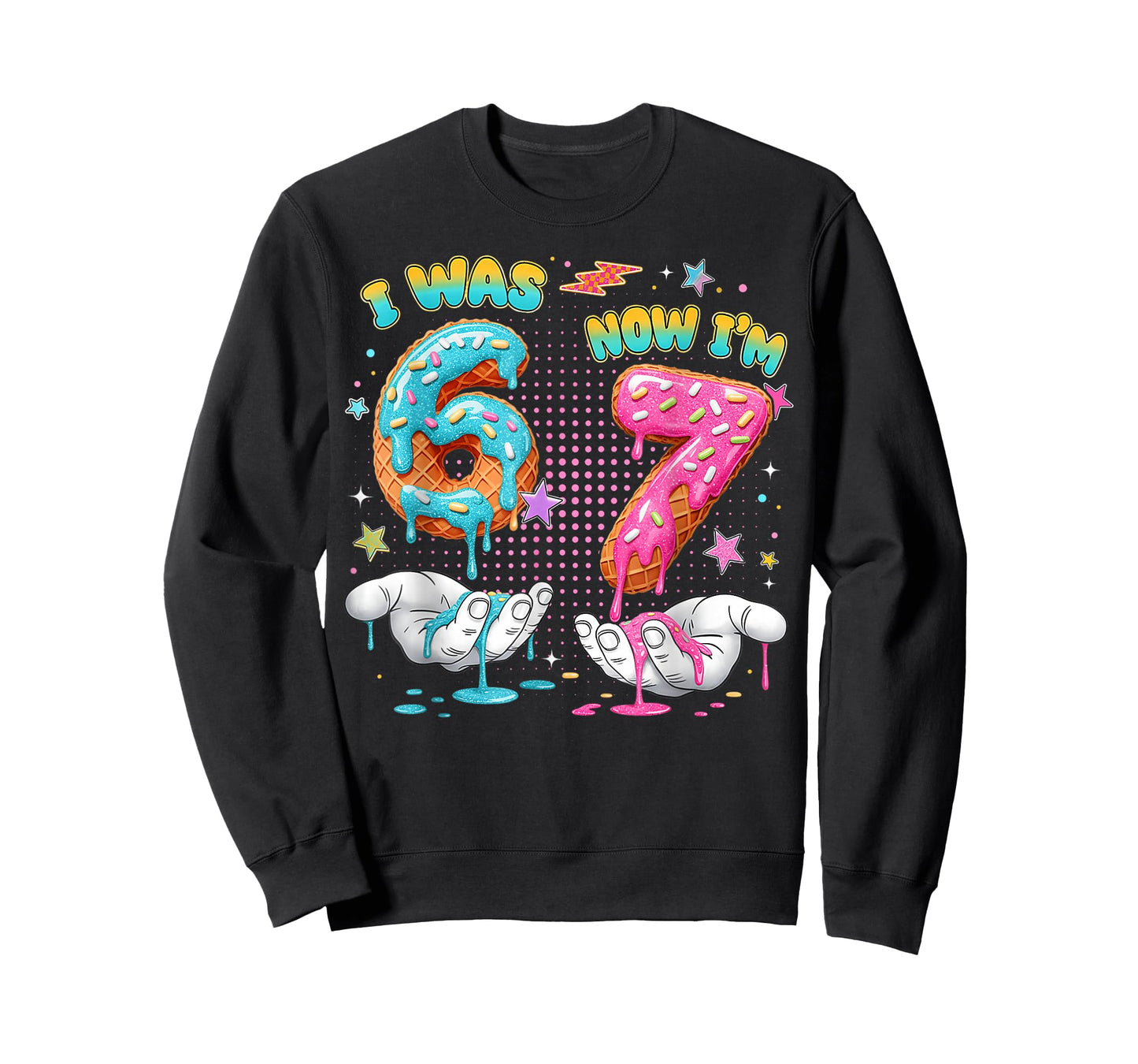 7 Year Old Birthday Funny I was 6 Now I'm 7 Boy Girl Kid T-Shirt
