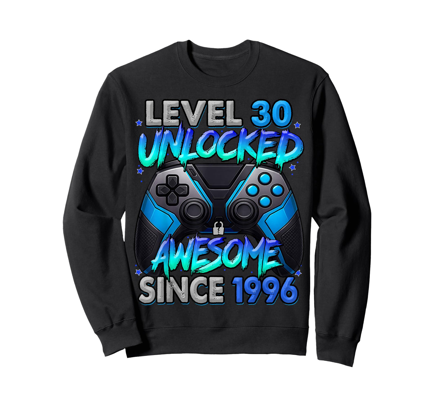 Level 30 Unlocked Awesome Since 1996 30th Birthday Gaming T-Shirt